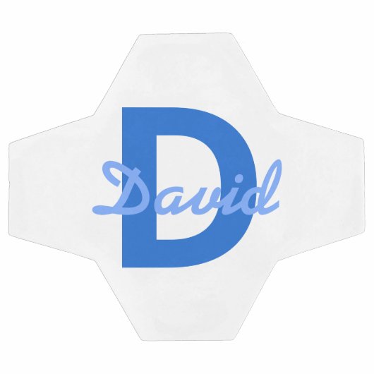 Nom bleu et monogramme (Plat)