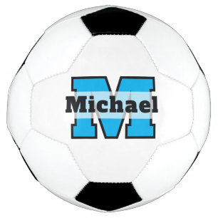 Nom Bleu Gras Personnalisé Footballeur Classique P