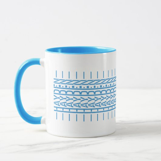 Nom bleu Message caché Mug tendance 121B Anniversa (Gauche)