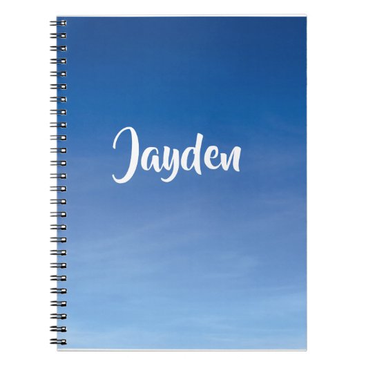 Nom bleu Personnalisation Carnet de l'école (Devant)