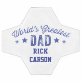 Nom bleu personnalisé Le plus grand papa du monde (Plat)