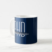 Nom Blue Graduate PhD Coffee Mug (Devant gauche)