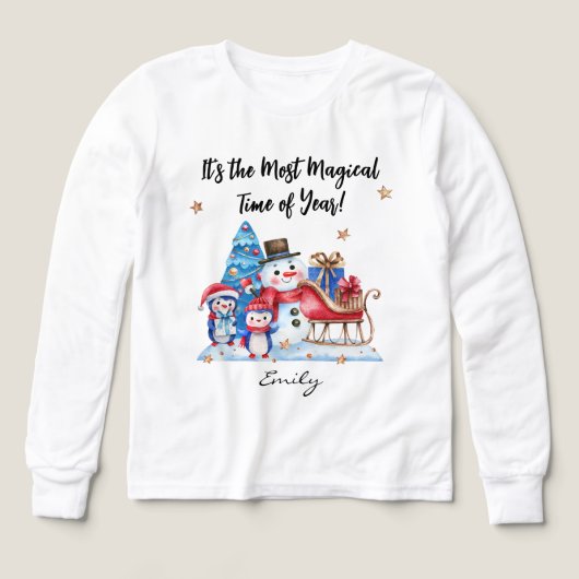 Nom || Bonhomme de Neige Mignon, Manchot Enfant Ma (Motif recto)
