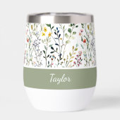 Nom botanique de fleur sauvage aquarelle (Arrière)
