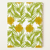 Nom botanique floral jaune dessiné à la main (Dos)