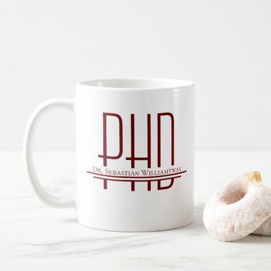 Nom Bourgogne PhD Coffee Mug (Avec donut)