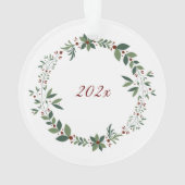 Nom Burgundy Cute Souris Arbre de Noël (dos)