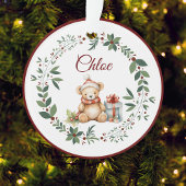 Nom Burgundy Cute Teddy Christmas Tree