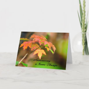 Nom Carte de modification avec feuilles automnales