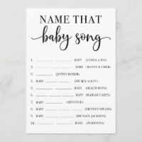 Nom Ce Baby Song Baby shower programme de jeu