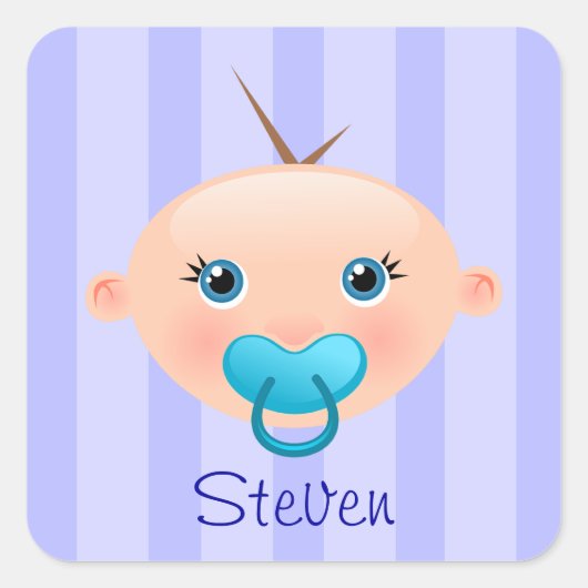 "Nom Ceci!" - Bébé Sticker Visage Garçon (Devant)