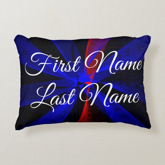 Nom Changer Coussin d'accents géométriques Abstrai (Devant)