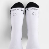 Nom chaussette personnalisée noir&blanc (Haut)