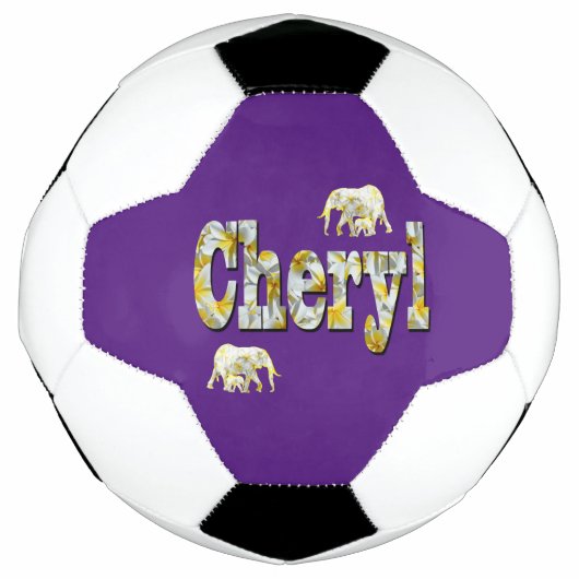 Nom Cheryl Avec Eléphants, Soccerball (Devant)