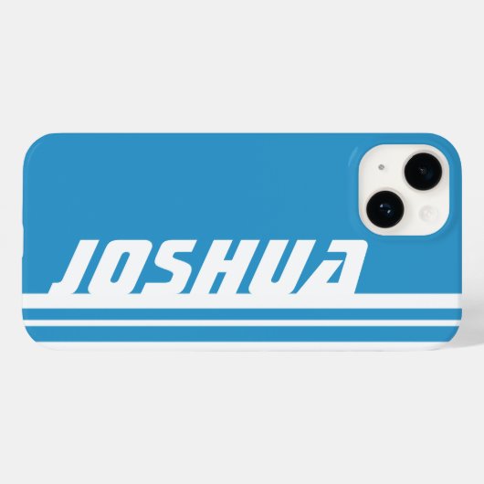 Nom ciel bleu & blanc strié coque iphone sport (Verso (horizontal))