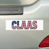 Nom Claas Vorname USA Aufkleber Sticker Auto (En voiture)