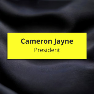 Nom classique jaune Étiquette ou aimant profession