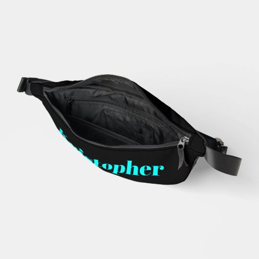 Nom classique Neon Cyan | Noir élégant (Ouvrir)