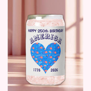 Nom Cœur Bleu Clair Joyeux Anniversaire Amériqu