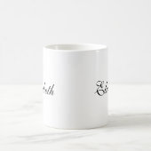 Nom Coffee Mugs Modèle Élégant Script (Centre)