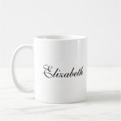 Nom Coffee Mugs Modèle Élégant Script (Gauche)