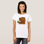 "Nom." Colorful Capybara Woman's T-shirt (Voorkant volledig)