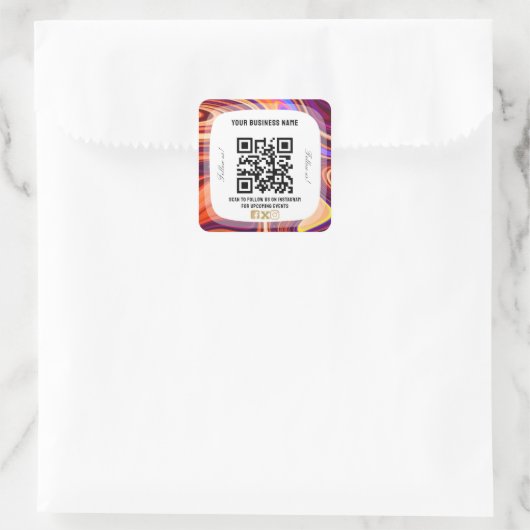 nom commercial code qr autocollant (Sac)