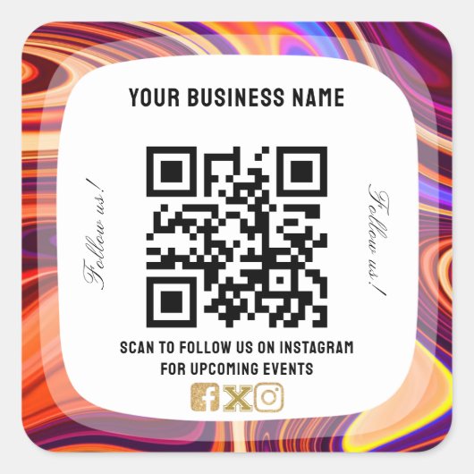 nom commercial code qr autocollant (Devant)