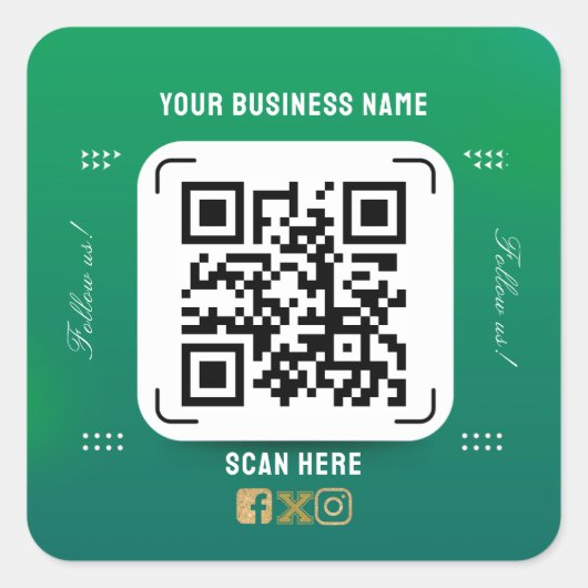 nom commercial code qr autocollant (Devant)