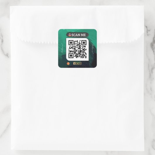 nom commercial code qr autocollant (Sac)