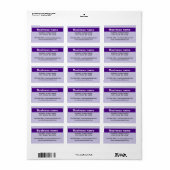 Nom commercial en surbrillance sur Étiquette de ad (Feuille entière)