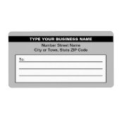 Nom commercial en surbrillance sur le Étiquette d' (Devant)