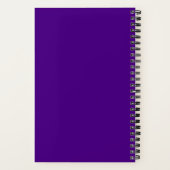 Nom commercial et logo sur le Carnet spiral violet (Verso)