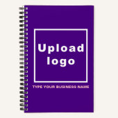 Nom commercial et logo sur le Carnet spiral violet (Recto)