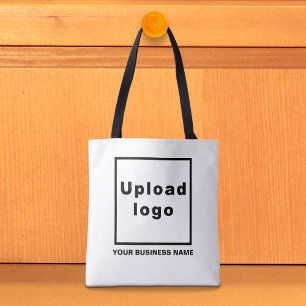 Nom commercial et logo sur le Sac fourre-tout blan