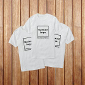 Nom commercial et logo sur T-shirt blanc