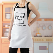 Nom commercial et logo sur tablier en polyester bl