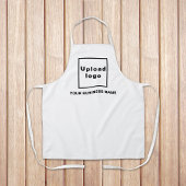 Nom commercial et logo sur tablier en polyester bl