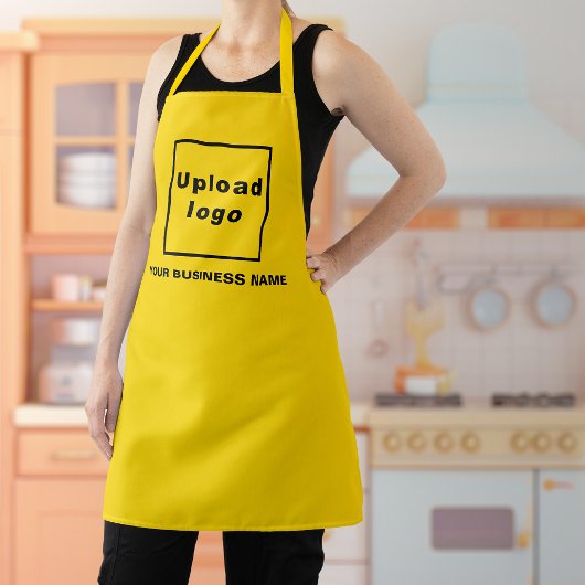 Nom commercial et logo sur tablier en polyester ja