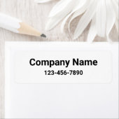 Nom commercial et numéro de téléphone Étiquette de (En situation)