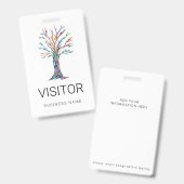 Nom commercial personnalisé Badge du visiteur (Avant & arrière)