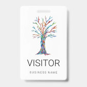 Nom commercial personnalisé Badge du visiteur (Avant)