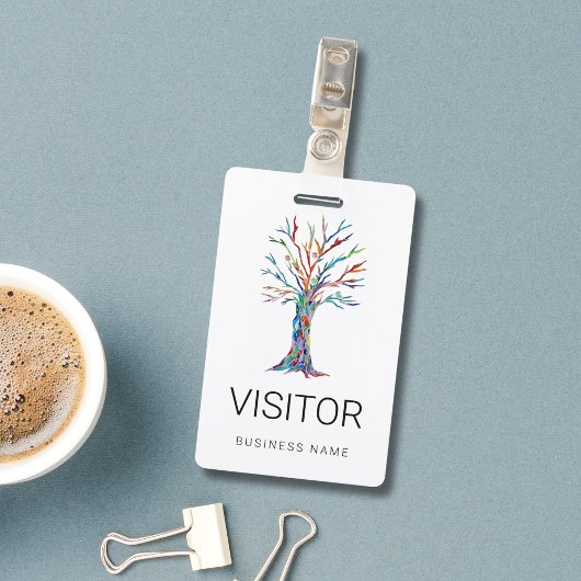 Nom commercial personnalisé Badge du visiteur