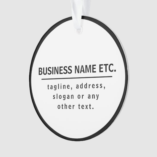 Nom commercial & Slogan/autre texte | Noir et blan (devant)