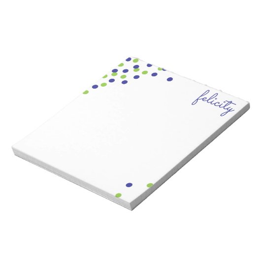 Nom Confetti Bloc-notes personnalisé (Tourné)