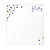 Nom Confetti Bloc-notes personnalisé (Devant)