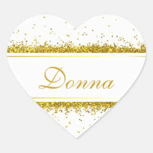 Nom Confetti de Parties scintillant d'or - Sticker