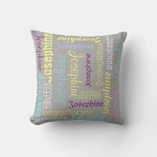 Nom Coussin Couleurs et polices personnalisées