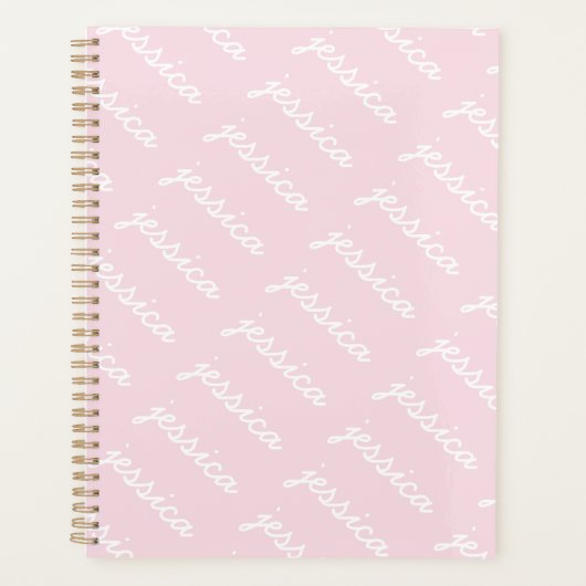 Nom cursif rose de votre nom | Personnalisé (Devant)