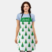 Nom customisé Mod Arbre de Noël Imprimer Tablier (Porté)